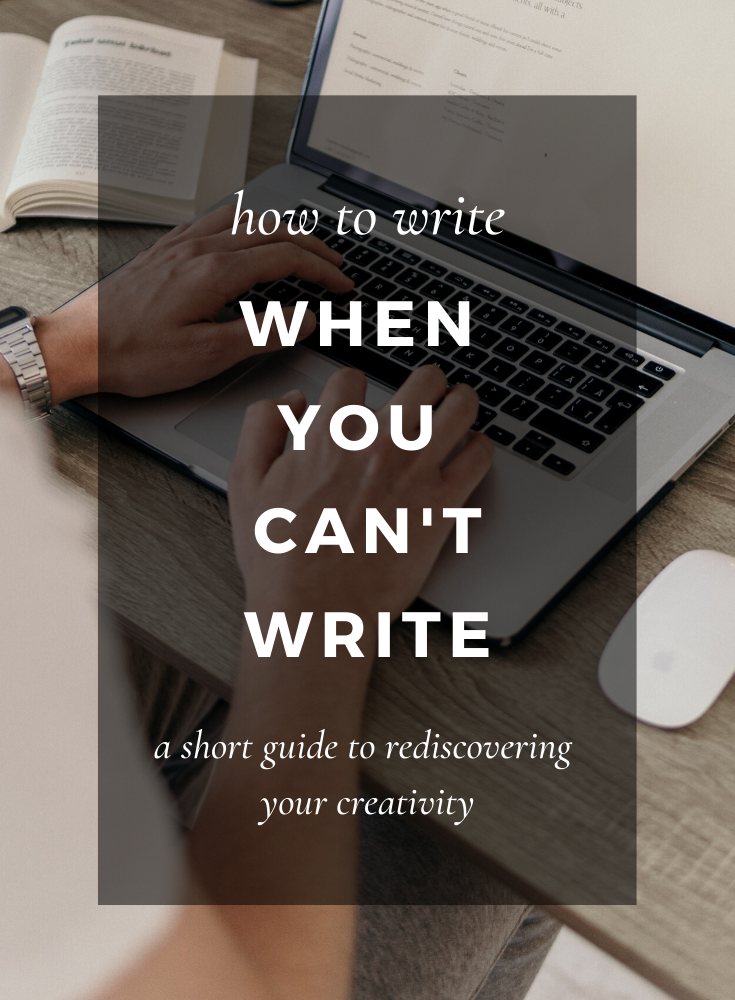 How To Write When You Can't Write